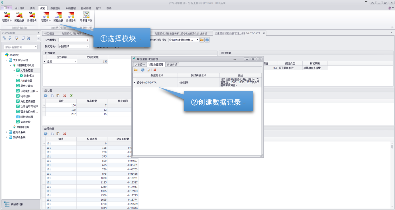 加速退化試驗(yàn)數(shù)據(jù)管理